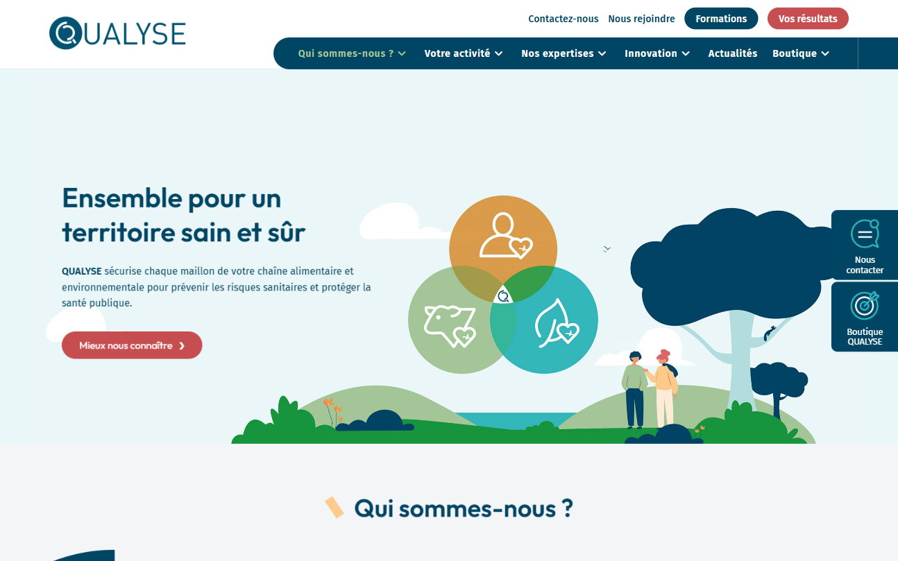 Aperçu d’un site client réalisé par La Vigie