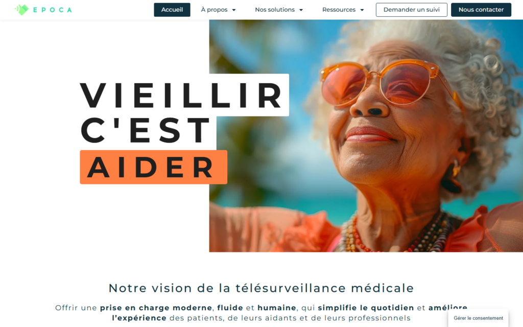 Site Epoca Health, Santé · Télésurveillance