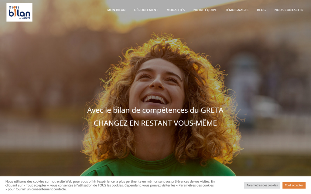 Site Mon bilan, Services · Bilan de compétences