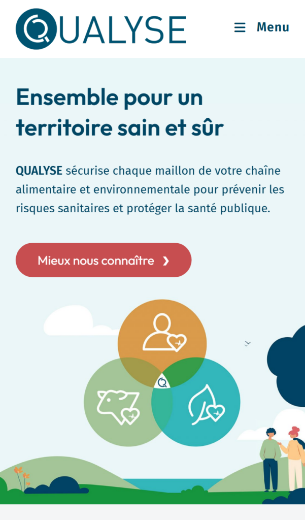 Version mobile du site Qualyse, Santé · Laboratoire
