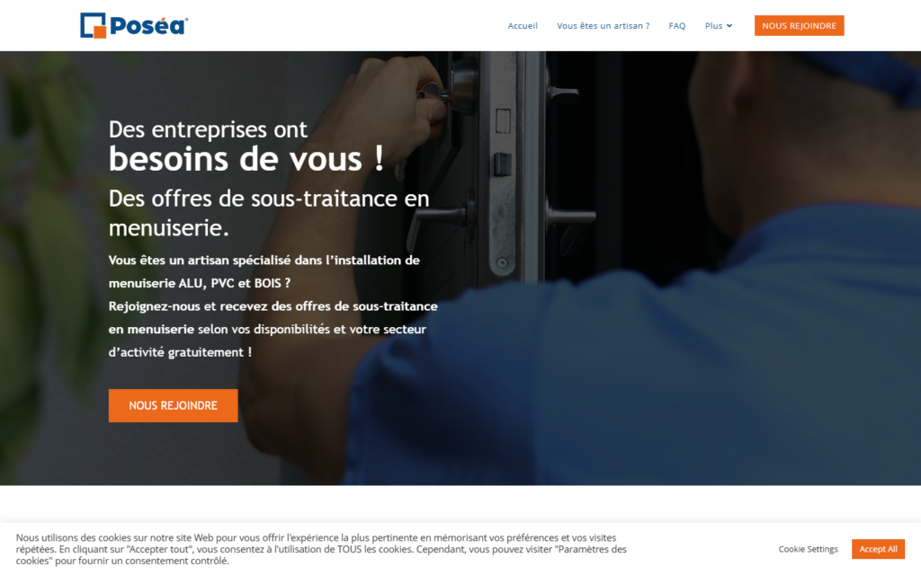 Site Réseau Poséa, Services · Plateforme B2B