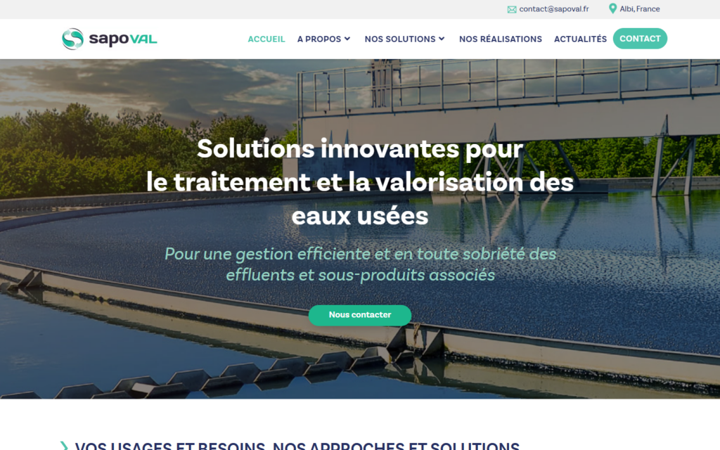 Site Sapoval, Industrie · Traitement de l'eau