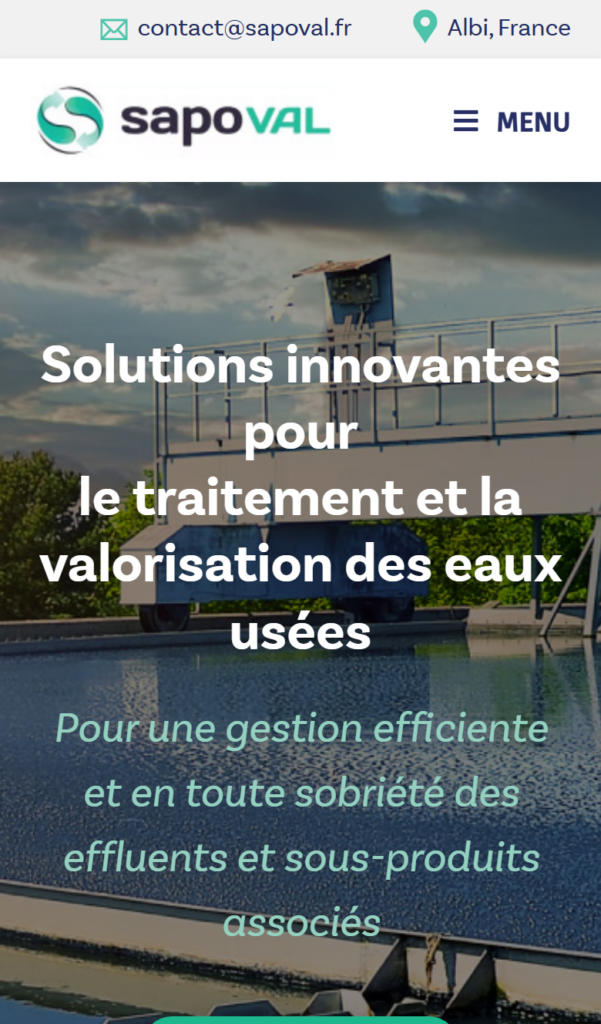Version mobile du site Sapoval, Industrie · Traitement de l'eau