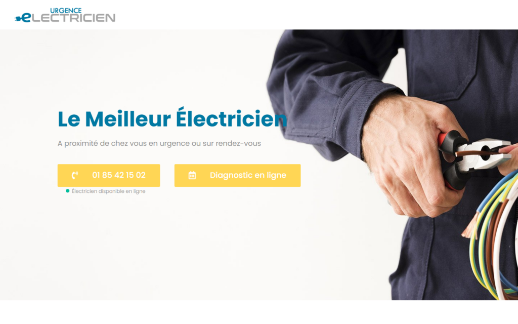Site Urgence Électricien, Artisanat · Électricité